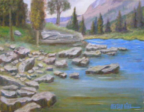Oil Painting On Canvas - Rocks in Landscape 3