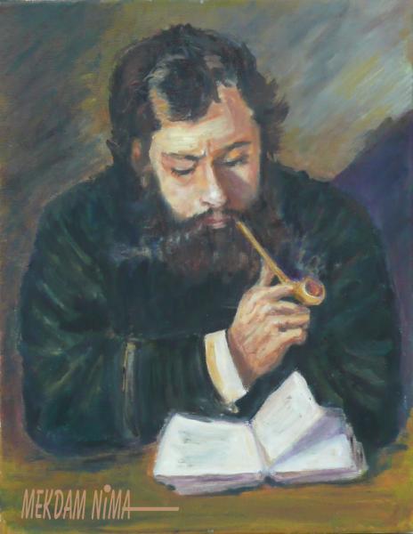 Oil Painting On Canvas - Claude Monet Portrait