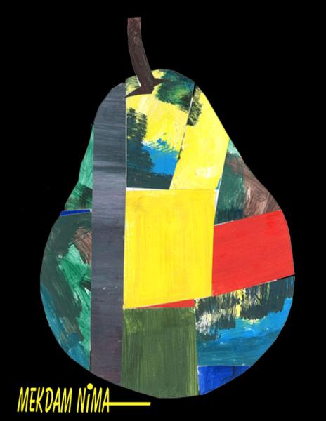 Oil Painting On Canvas - Pear Collage